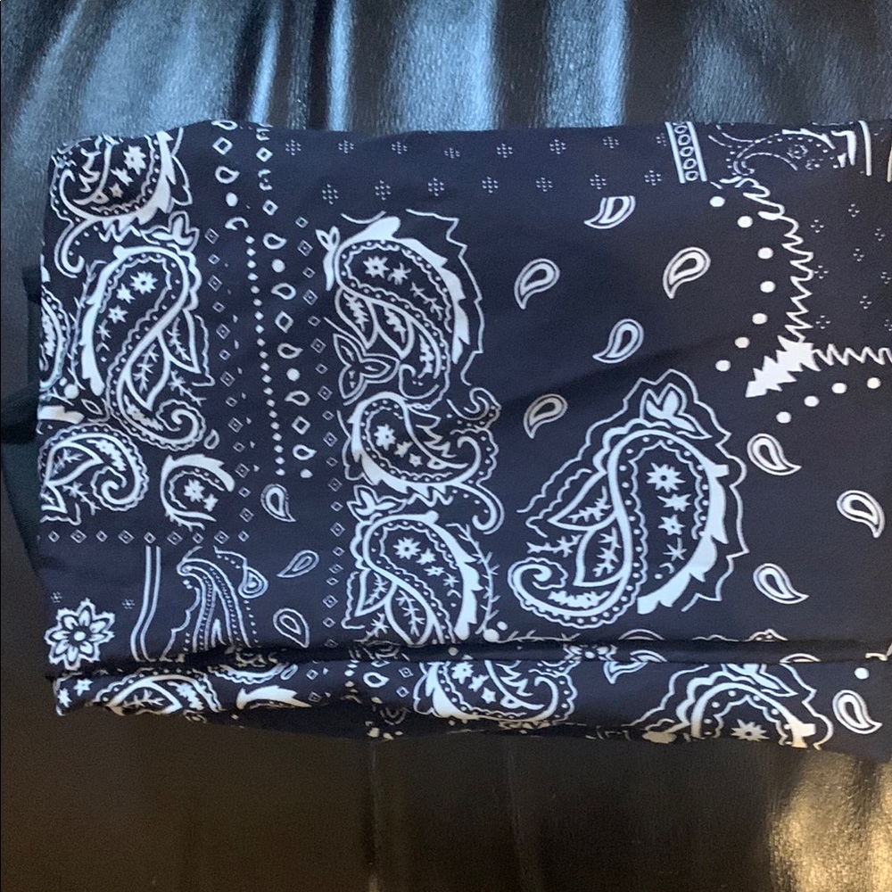 Navy Blue Paisley Bandana